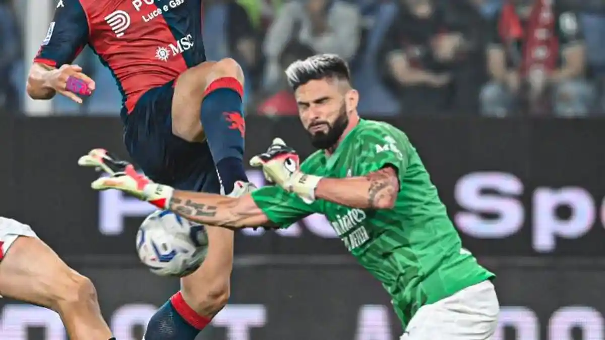 Komentar Giroud Usai Gantikan Maignan Jadi Kiper di Laga Genoa vs AC Milan