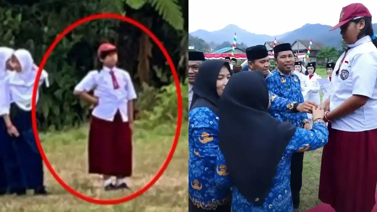 Cerita di Balik Viral Siswi SD Jadi Satu-satunya Peserta Upacara ...