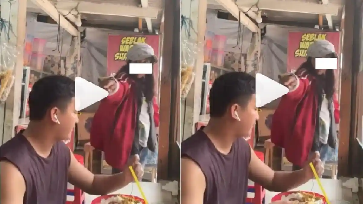 Video Viral Pria Makan di Warteg Kena Semprot Gara-gara Tolak Pengamen, Angkat Tangan Tanpa Suara