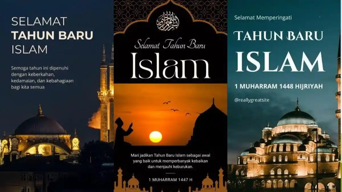 35 Poster Estetik 1 Muharam 1448 H, Rayakan Tahun Baru Islam dengan Postingan Doa Terbaik