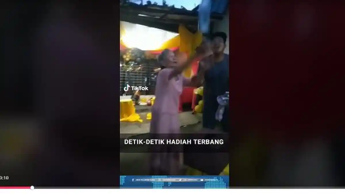Video Viral TikTok, Detik-Detik Hadiah Terbang Ke Langit