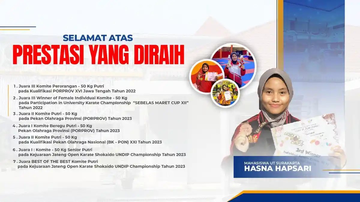 Mahasiswa UT Surakarta Torehkan Prestasi di Bidang Karate
