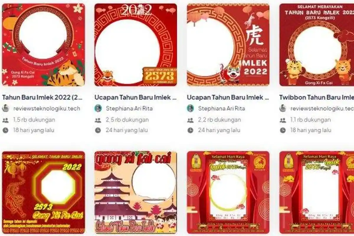 Ragam Link Twibbon Tahun Baru Imlek 2022, Lengkap Ucapan Tahun Baru China 2573 Berbagai Versi