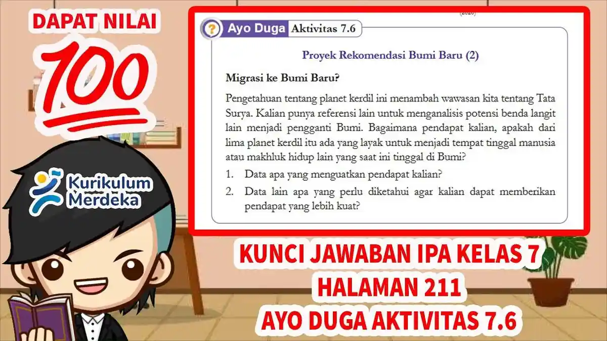 Soal & Kunci Jawaban IPA Kelas 7 SMP Halaman 211 Kurikulum 2013, 5 Planet Kerdil yang Layak Dihuni