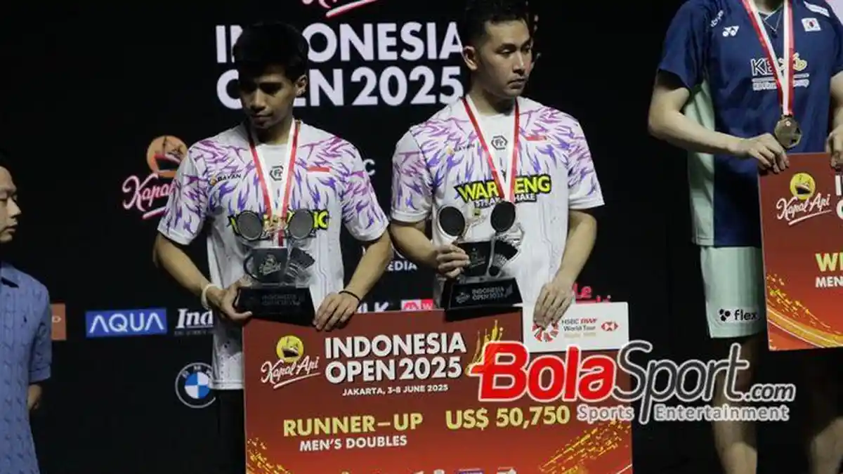 Sabar/Reza Runner-up Indonesia Open 2025, Cek Besaran Bonus Uang Diterima Ganda Putra Tuan Rumah