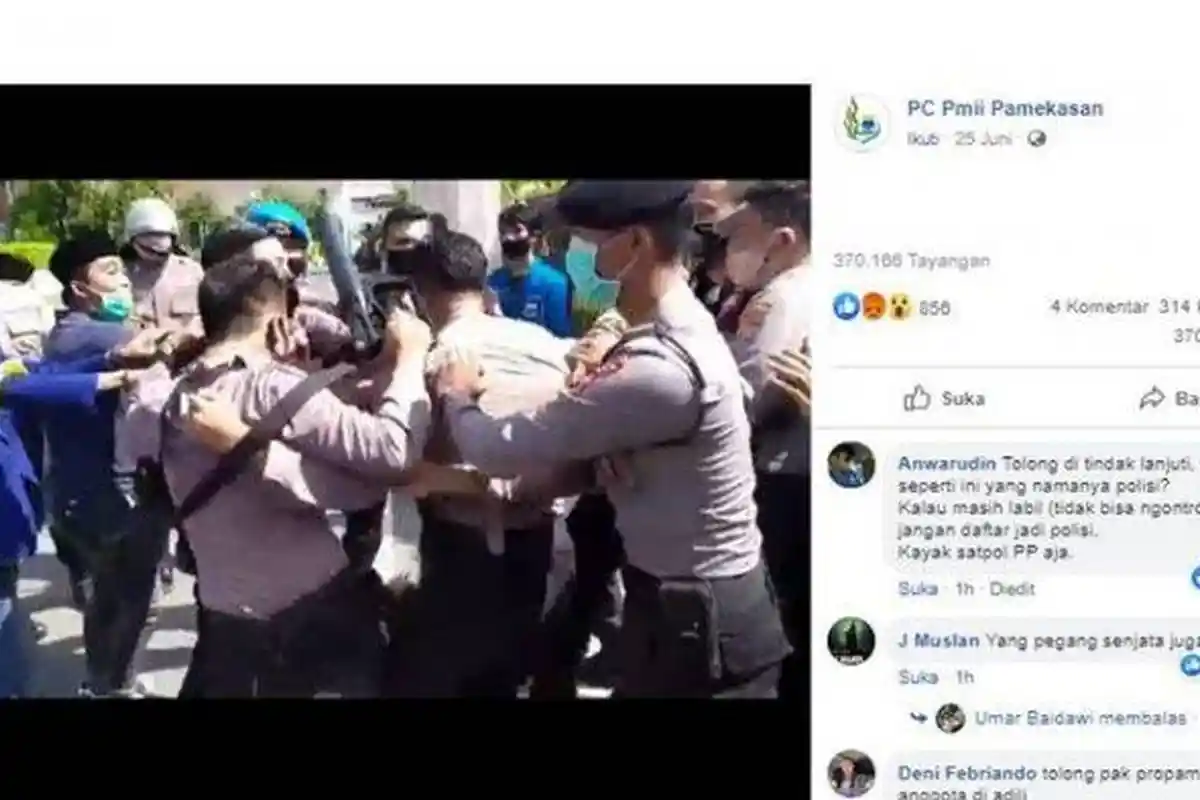 Heboh di Medsos Polisi Lakukan Tindakan Represif Terhadap Pendemo, Begini Tanggapan Polda Jatim