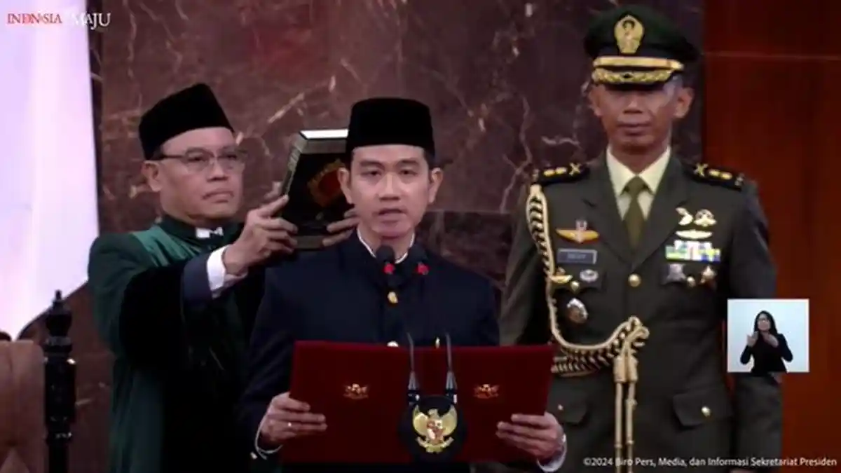 Gibran Rakabuming Raka Ucap Sumpah dan Janji Wakil Presiden ke-14 Republik Indonesia