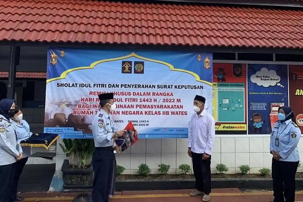 Rutan Kelas IIB Wates Beri Remisi untuk 28 Warga Binaan di Hari Raya Idulfitri 1443 H