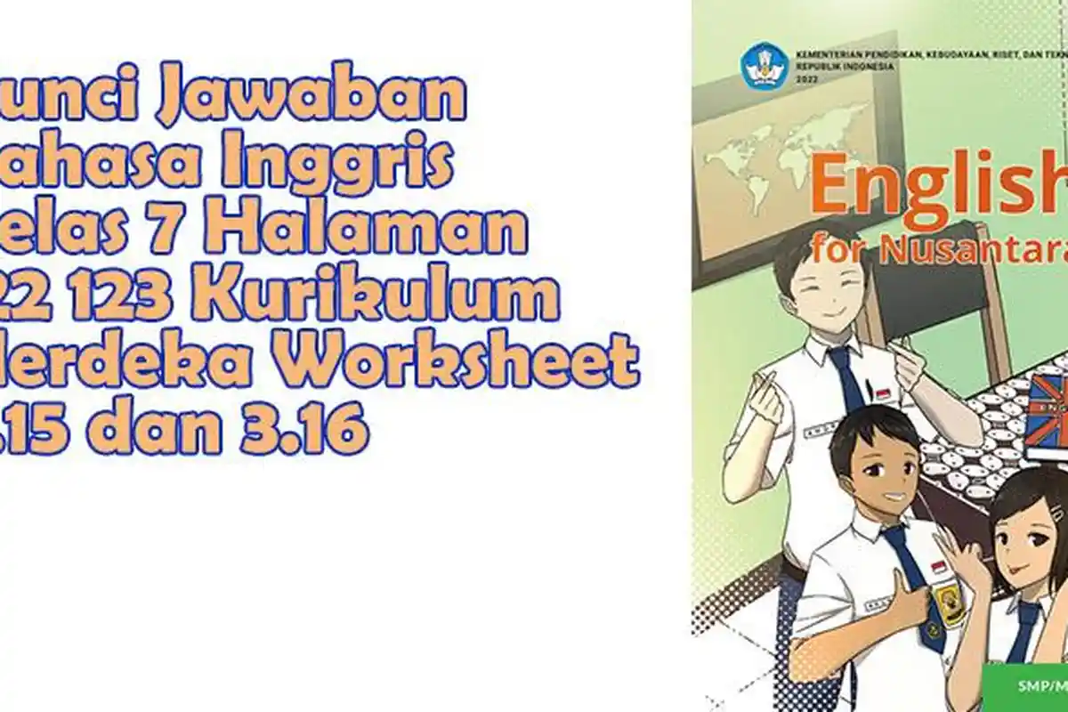 Kunci Jawaban Halaman 122-123 Bahasa Inggris Kelas 7 SMP/MTs Kurikulum Merdeka Worksheet 3.15 - 3.16