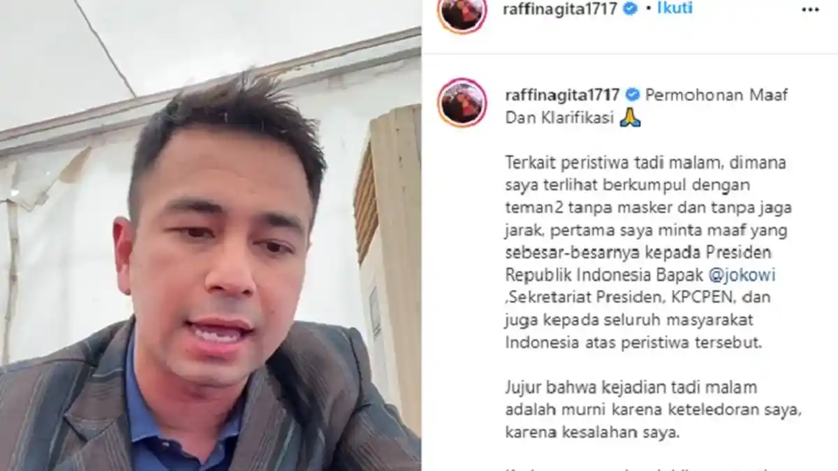Raffi Ahmad Minta Maaf Usai 'Diserang' Warganet dan Rekan Artis, Janji Lebih Aware Dimanapun Berada