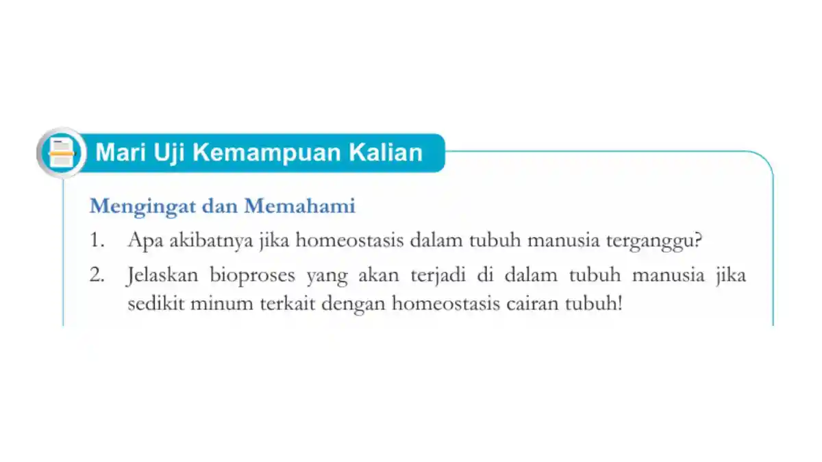 Kunci Jawaban IPA Kelas 9 Halaman 48 Kurikulum Merdeka: Homeostasis dan Bioproses
