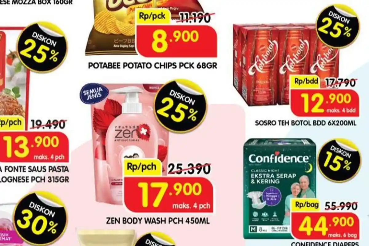 PROMO Superindo Hari Ini 13 September 2023: Popok Dewasa Seharga Rp44.900 Potabee Rp8 Ribuan