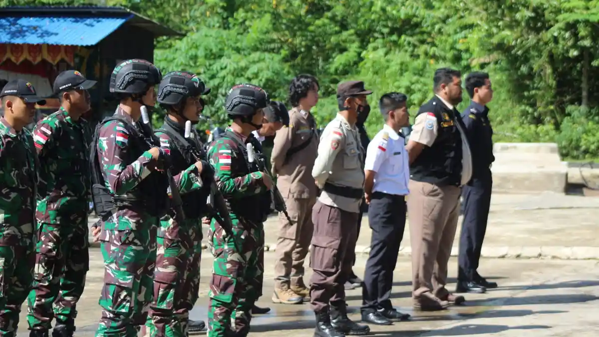 Cegah Kegiatan Ilegal, Satgas Yonarmed Bogani Tingkatkan Sinergitas APH Dan Instansi Terkait