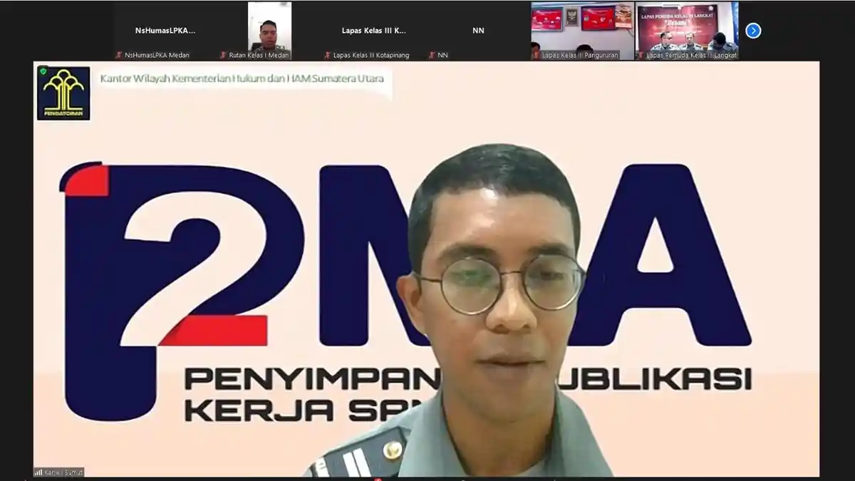 LPKA Medan Ikut Pelatihan Manfaatkan Aplikasi P2MA Sebagai Penyimpanan dan Publikasi Kerjasama