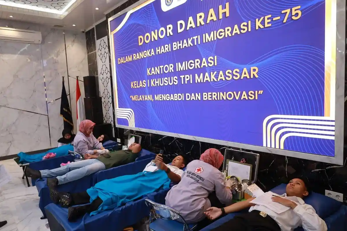 Sambut Hari Bhakti Imigrasi ke-75, Imigrasi Makassar Gelar Serangkaian Kegiatan Sosial