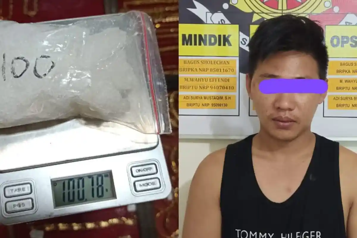 Pemuda di Sebulu Kukar Diamankan Anggota Polsek Karena Dipergoki Bawa Sabu 100 Gram