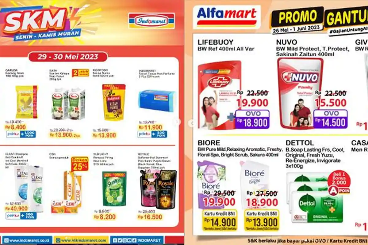 Promo Gantung Alfamart dan SKM Indomaret Hari Ini Senin 29 Mei 2023: Diskon Bimoli dan Popok Sweety