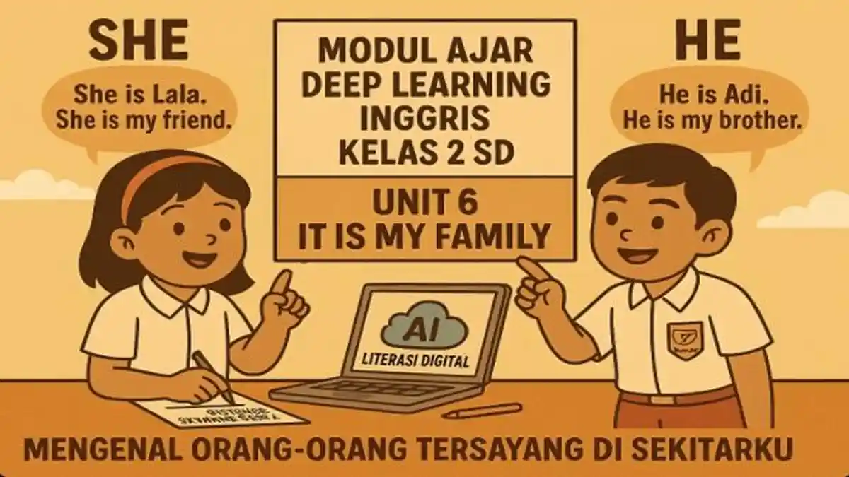 Unduh Modul Ajar Deep Learning Bahasa Inggris Kelas 2 SD UNIT 6 It Is My Family Semester 2