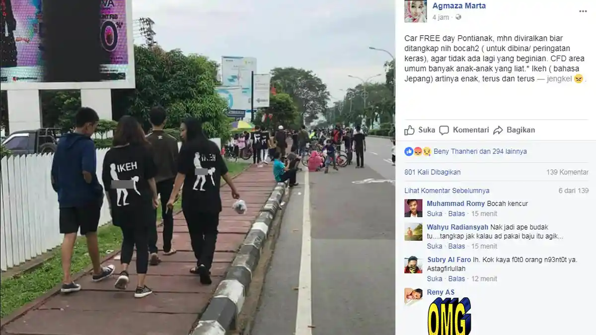 Viral! Gambar di Kaos Hitam Remaja Pontianak Gemparkan Dunia Maya