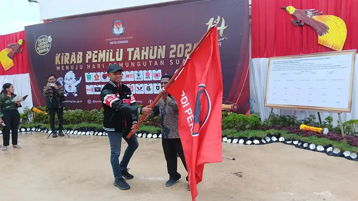 Kirab Pemilu 2024, KPU Kota Sorong Minta Parpol Tak Saling Serang