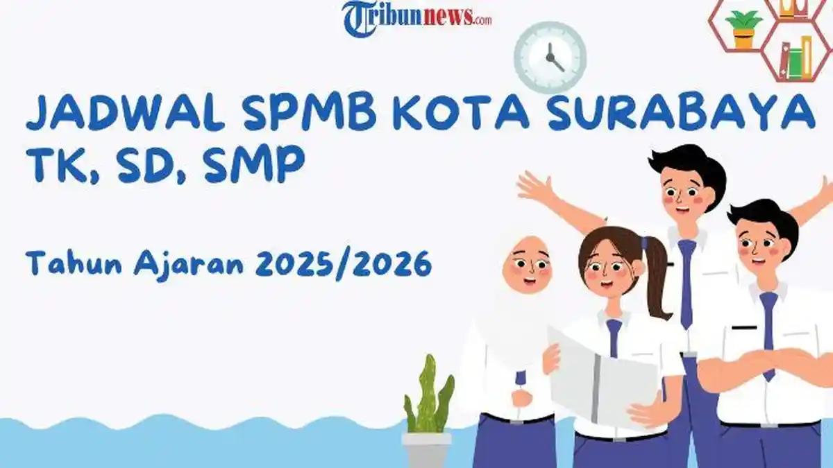 Jadwal SPMB Kota Surabaya 2025 Jenjang TK, SD dan SMP