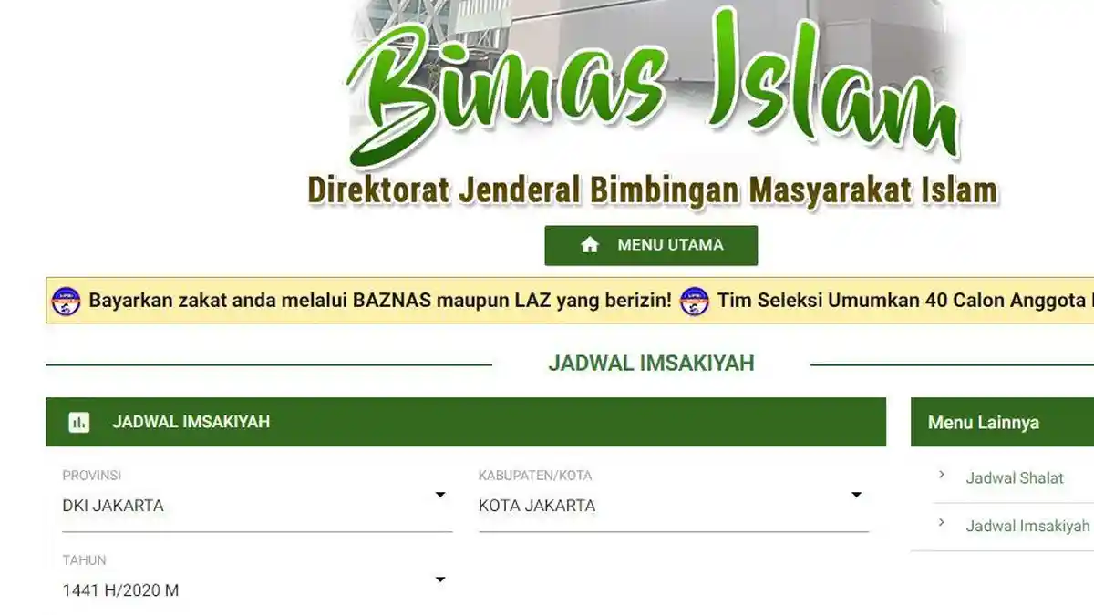 LINK Jadwal Imsakiyah Ramadan 2020 Kemenag: Cek di bimasislam.kemenag.go.id