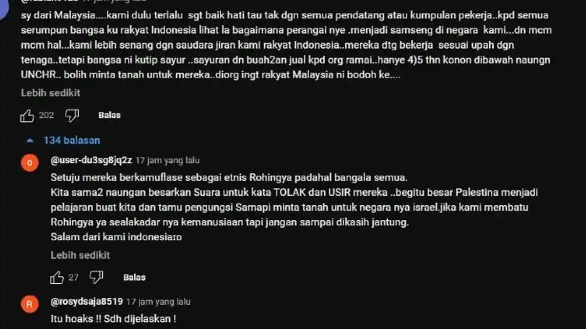 Netizen Malaysia Komentari Video Serambinews.com Soal Rohingya Minta Tanah,Sebut Preman di Negaranya