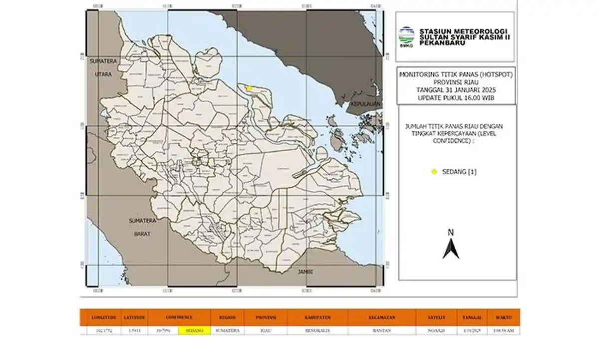 Hotspot di Sumatera Meningkat Sore ini, Riau Masih Terpantau Satu Titik ...