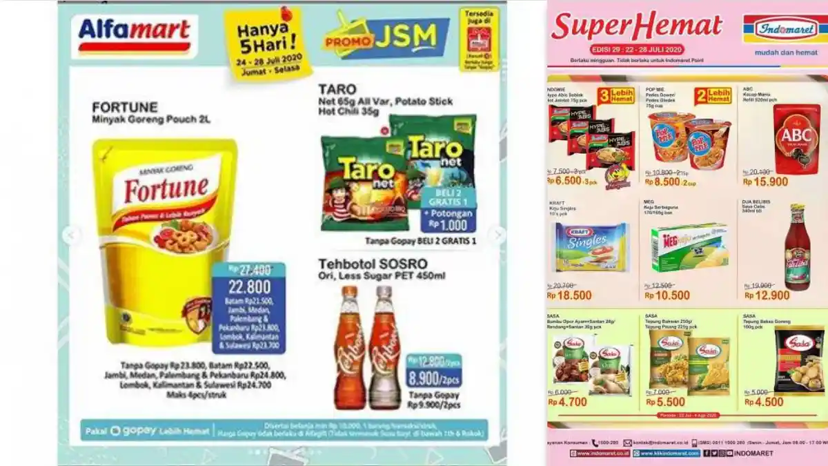 Promo Indomaret, Alfamart & Superindo sampai 29 Juli 2020 - Daging, Minyak, Snack, Popok, Deterjen