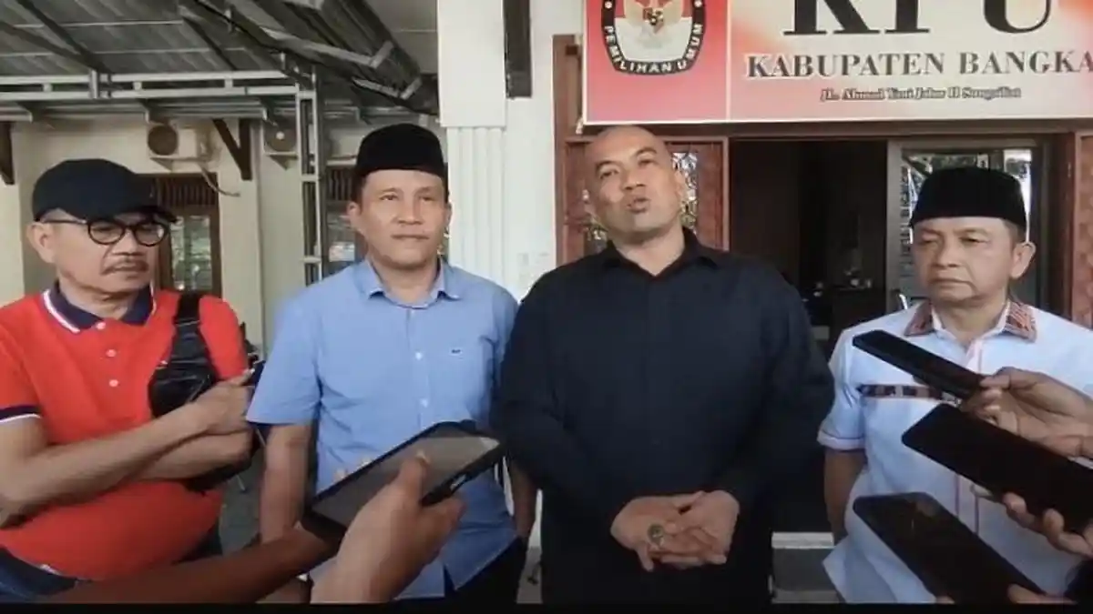 Empat Cabup Bangka Kompak Temui KPU, Tolak Ubah Zona Kampanye dan Ikut Debat Pilkada