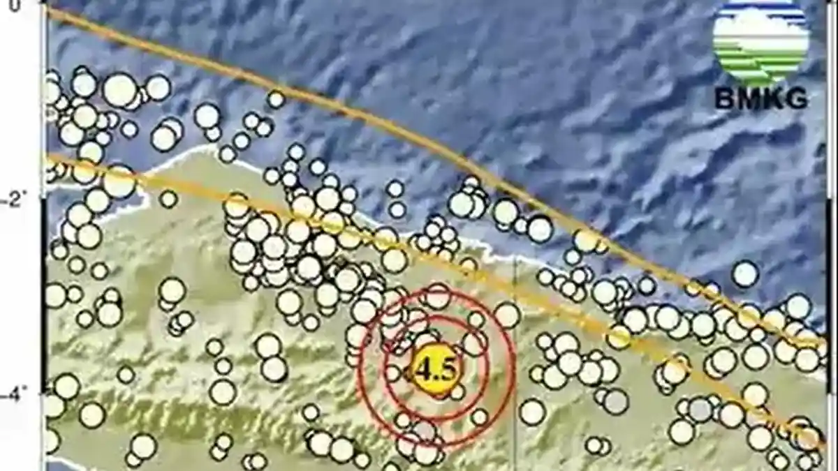 Gempa Bumi Hari Ini Kamis 21 September 2023, Info BMKG Magnitudo 4,5 Pusat di Darat