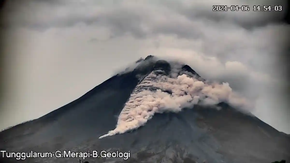 UPDATE Gunung Merapi: Teramati 5 Kali Guguran Lava Pijar Pagi Ini, Jarak Luncur Hingga 900 Meter