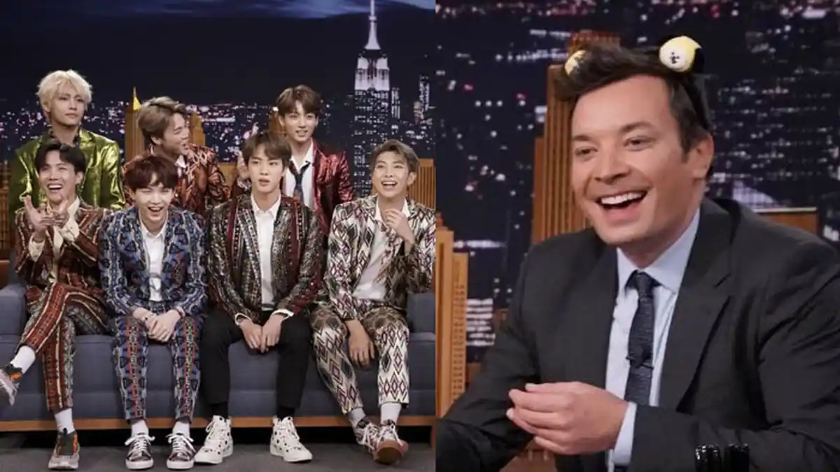 BTS Tampil di Jimmy Fallon, Jimin Sukses Bikin Gemes Sang Pembawa Acara!