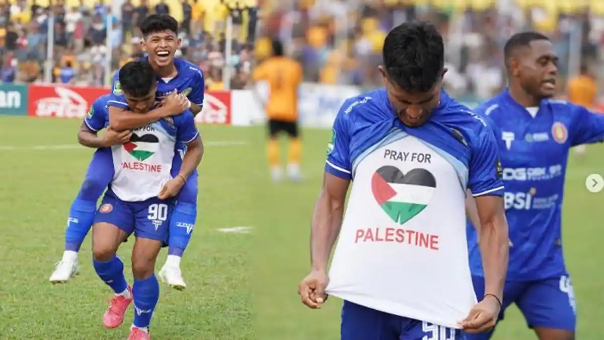 Ramadhan Selebrasi Pray For Palestine Usai Cetak Gol, Persiraja Comeback Bungkam PSDS Deli Serdang