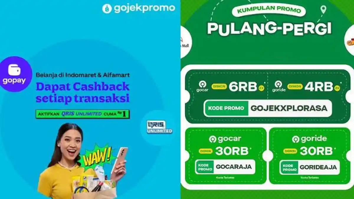12 Kode Promo Gojek Hari Ini 4 September 2023 Diskon GoRide 90 Persen, GoCar Rp10 Ribu Ada Cashback