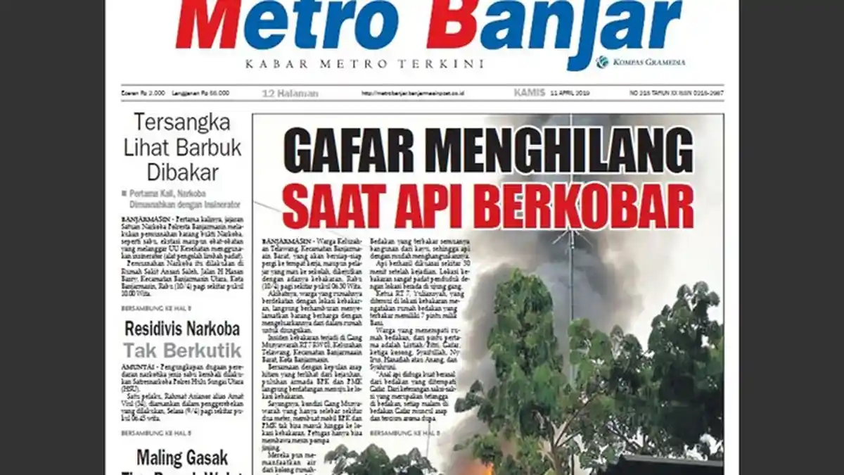 Geger Kebakaran di Jalan Telawang Banjarmasin, Gafar Menghilang Saat Api Berkobar