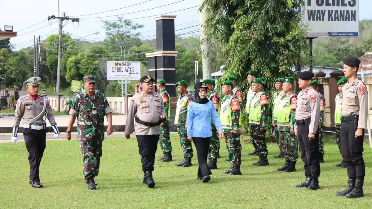 Amankan Mudik Lebaran, Polres Way Kanan  Apel Gelar Ops Ketupat 2026