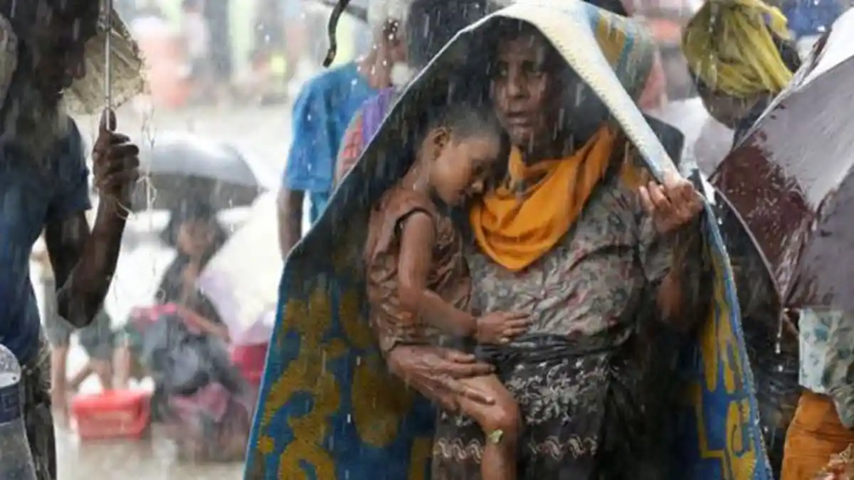 Sungguh Kasihan Warga Rohingya Terlunta-lunta Kehujanan karena Rumahnya Dibakar Militer