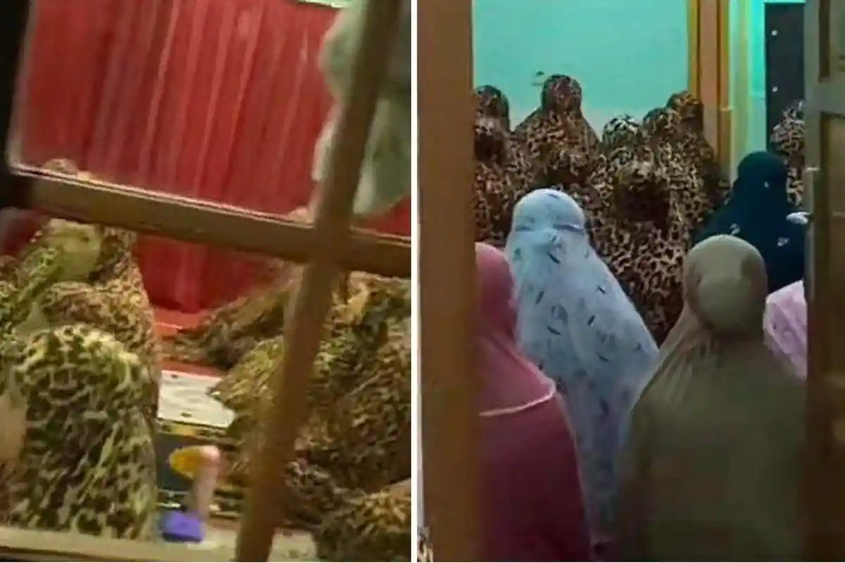 Beda dari yang Lain, Emak-emak Kompak Pakai Mukena Motif Macan Tutul saat Tarawih, Videonya Viral
