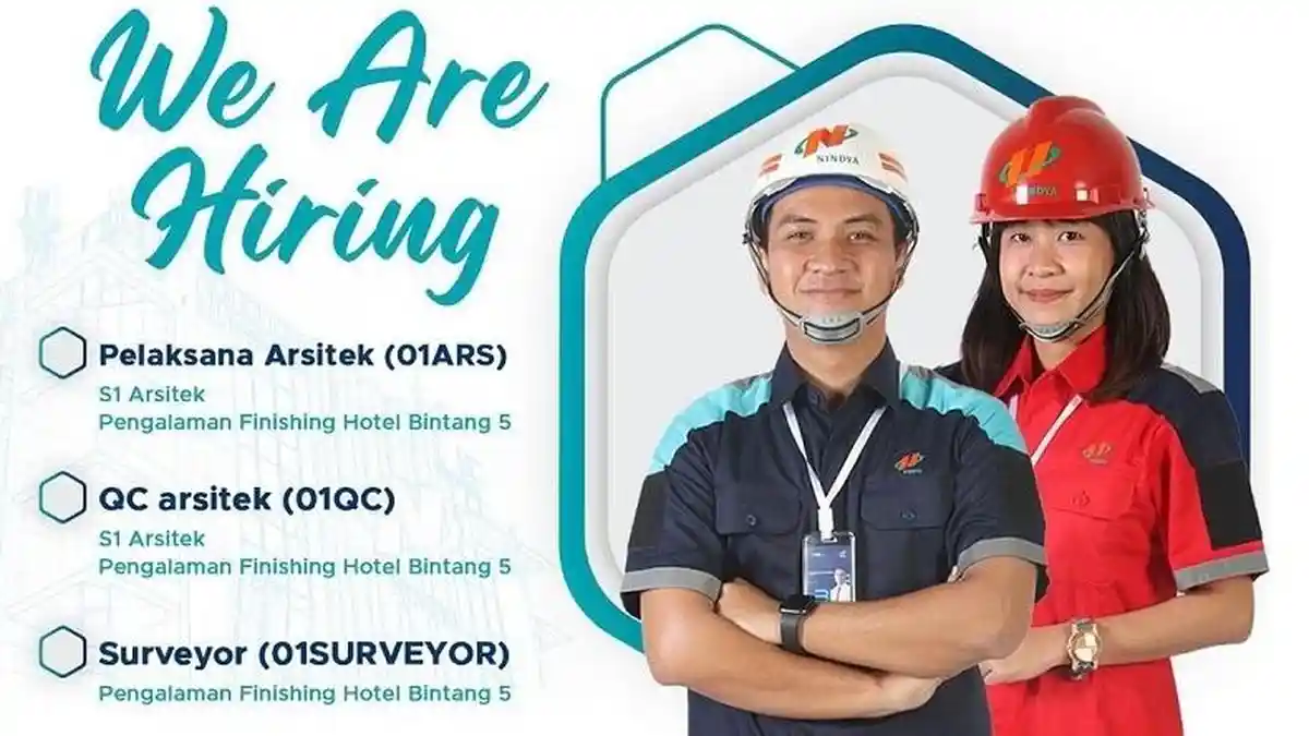 Lowongan Kerja PT Nindya Karya bagi Lulusan S1 Arsitektur, Berikut Persyaratan dan Cara Mendaftarnya
