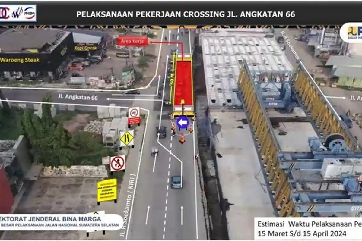 Mulai 13 Februari Rekayasa Lalu Lintas di Pembangunan Fly Over Sekip Ujung, Satu Lajur Ditutup