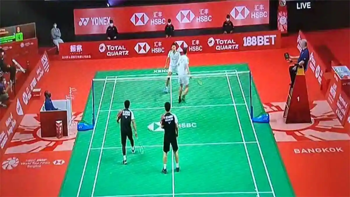 LIVE STREAMING BWF World Tour Finals 2020 Hendra/Ahsan Sedang Bertanding Final BWF Lawan Taiwan