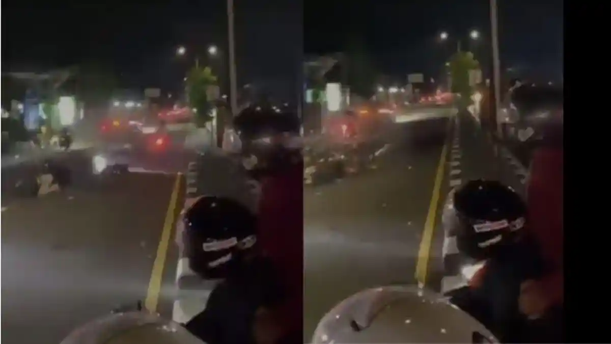 Viral, Video Balap Liar di Klaten, Sejumlah Pengendara Alami Tabrakan Beruntun
