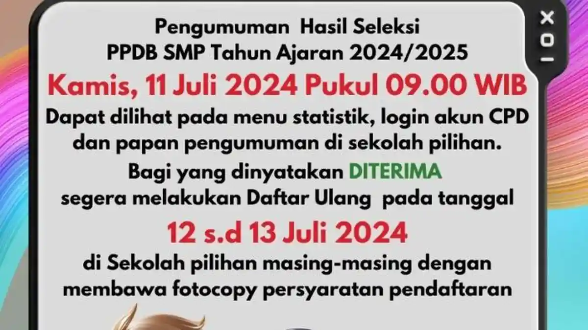Link dan Cara Cek Pengumuman Hasil Seleksi PPDB Kabupaten Tegal 2024, Diumumkan Hari Ini