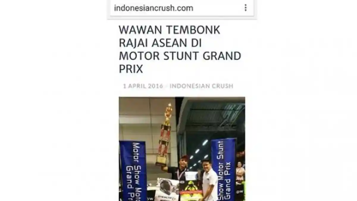 Anak Boyolali Ini Rajai Motor Stunt di Bangkok