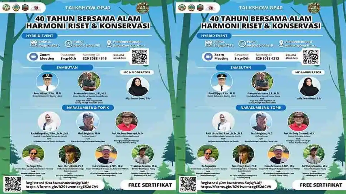 40 Tahun Bersama Alam, Harmoni Riset dan Konservasi Refleksi Empat Dekade Penelitian dan Konservasi