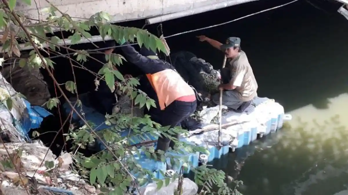 Sarang Buaya yang Dicari-cari Ditemukan di di Bawah Jembatan Dekat Mal Mangga Dua Square