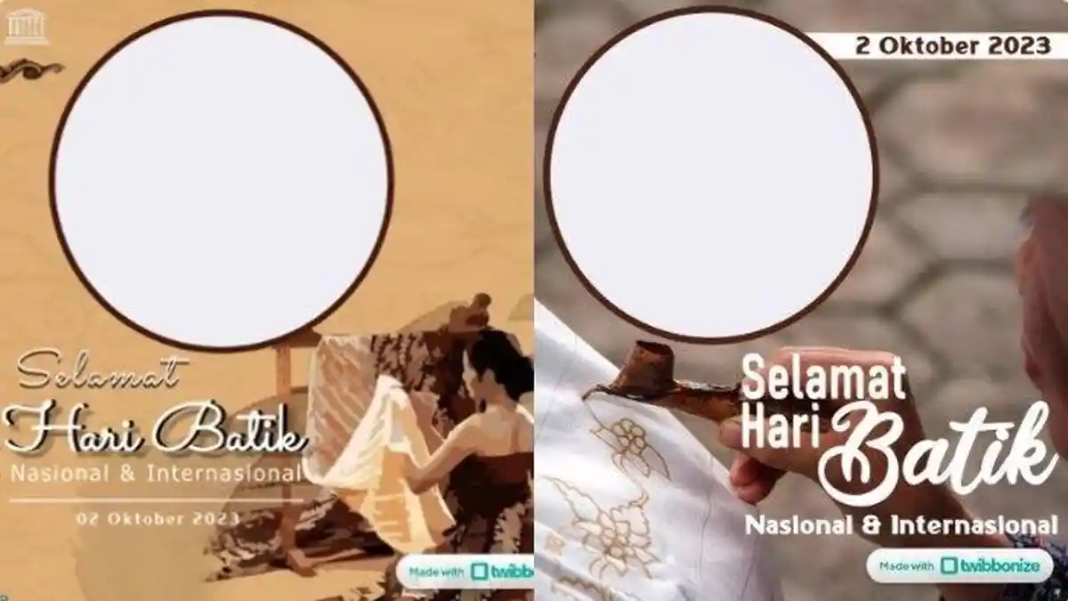 30 Macam Twibbon Hari Batik Nasional 2024 Desain Menarik Kualitas HD Beserta Cara Pasangnya