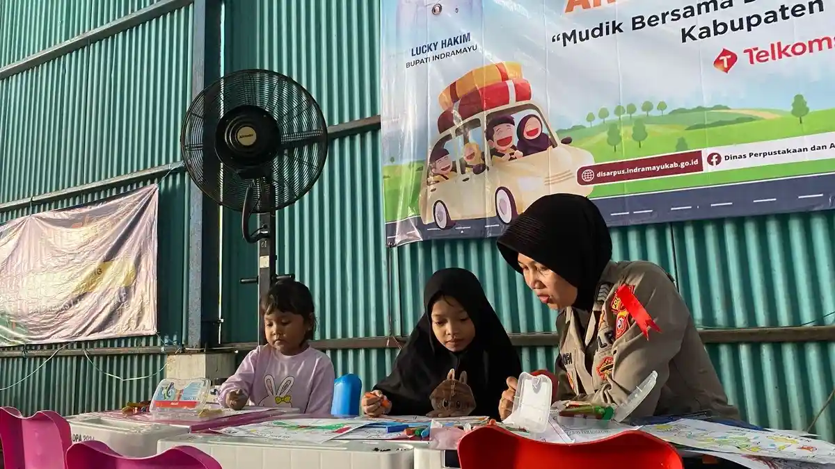Serba-Serbi Mudik Lebaran 2025, Polres Indramayu Manjakan Pemudik di Rest Area Losarang