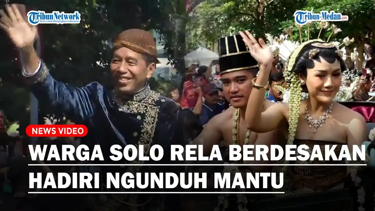 Meriah! Ribuan Warga Hadiri Ngunduh Mantu Presiden Jokowi, Rela Berdesakan Lihat Kaesang dan Erina
